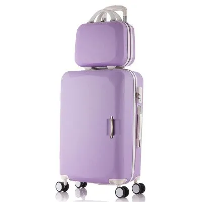 14"20"22"24" Inch Carry-On Suitcase With Wheels Girl And Toddler Pink Luggage Travel Bag Trolley