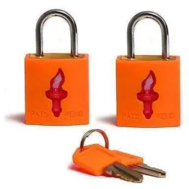 2 x TSA Padlock - Double Pack - Neon Orange