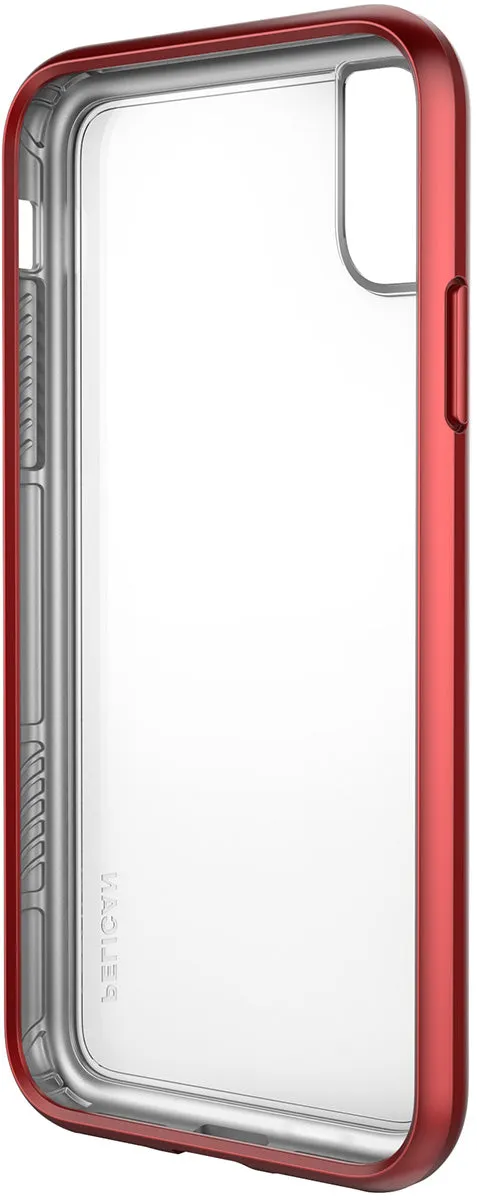 Adventurer Case for Apple iPhone X - Clear Metallic Red