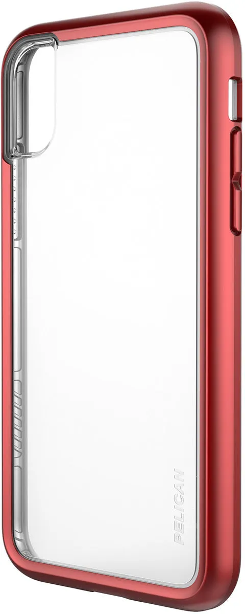 Adventurer Case for Apple iPhone X - Clear Metallic Red