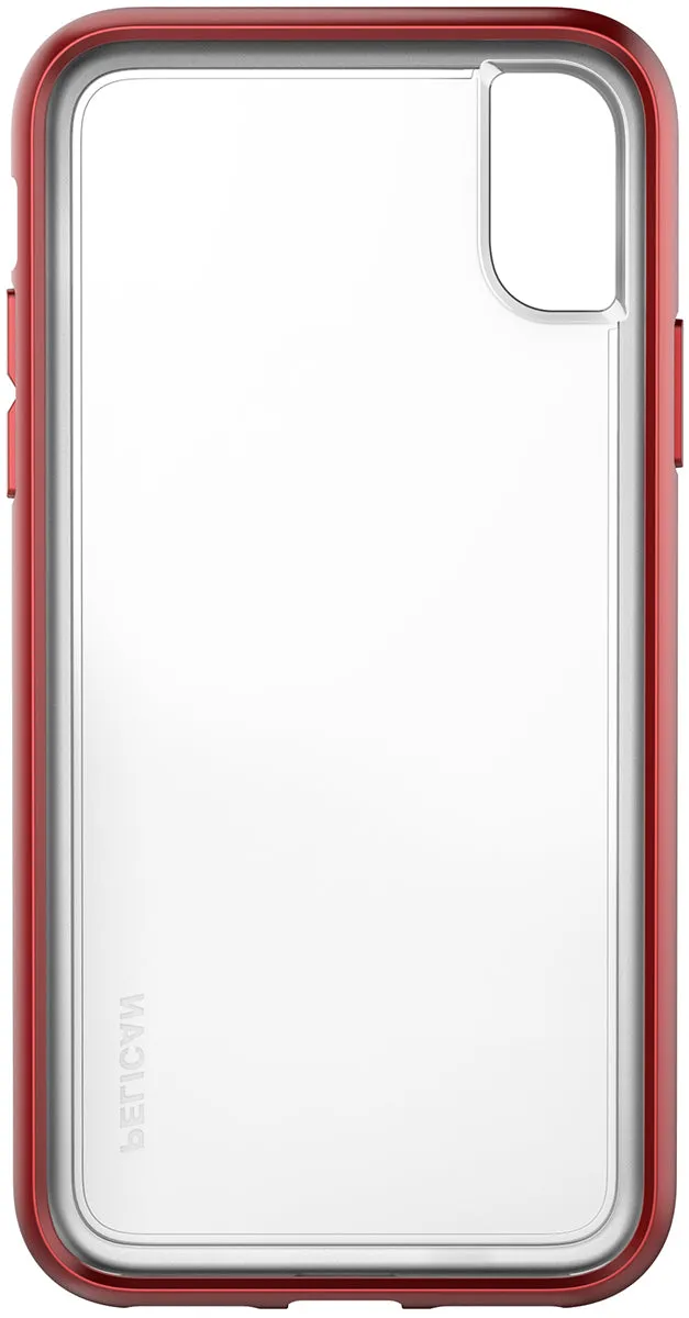 Adventurer Case for Apple iPhone X - Clear Metallic Red