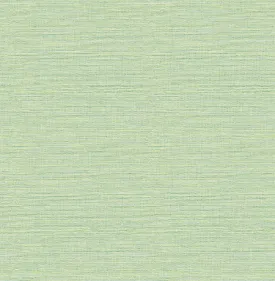 Agave Green Faux Grasscloth Wallpaper from the Thoreau Collection