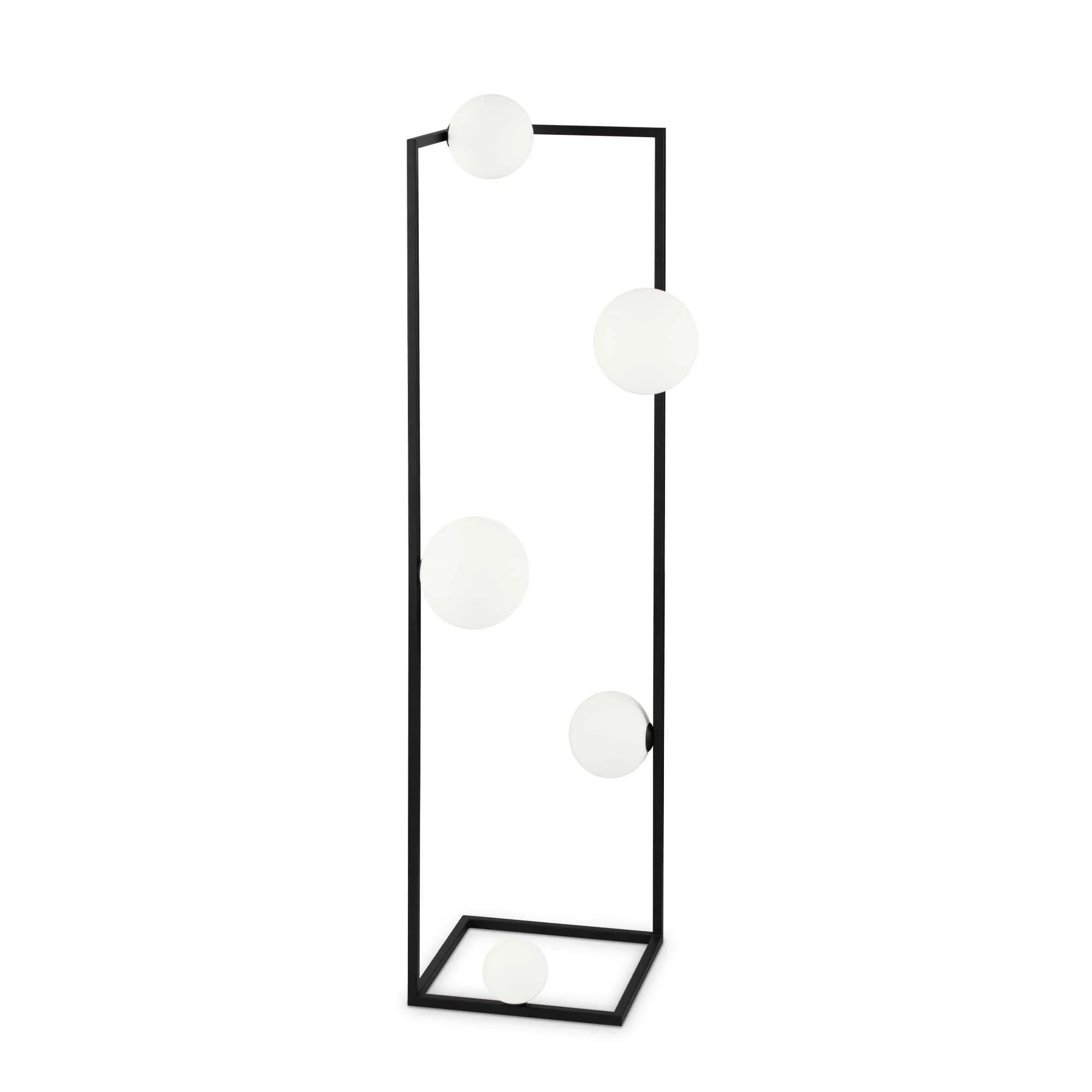 Angolo 5Lt Floor Lamp - Black/Brass Finish