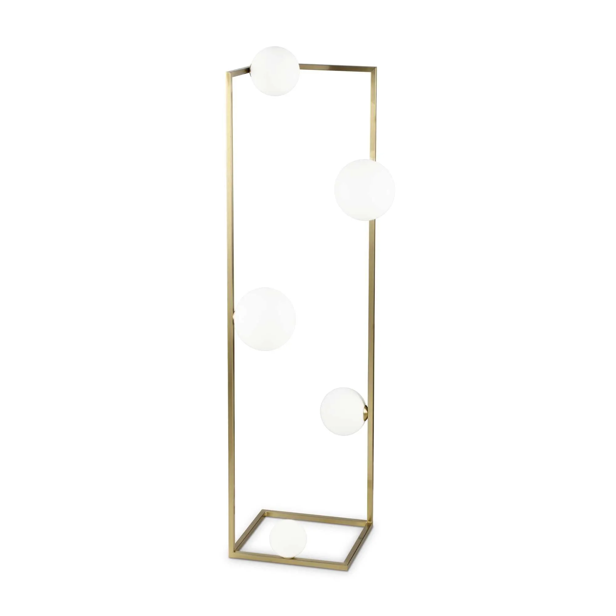 Angolo 5Lt Floor Lamp - Black/Brass Finish