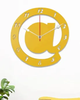 Arroba Logo Featuring Design Wooden Wall Clock