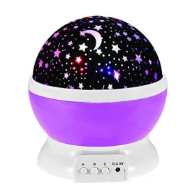 BABY NIGHT LIGHT MOON STAR PROJECTOR 360 DEGREE ROTATION,ROMANTIC STARRY NIGHT LIGHT LAMP PROJECTION FOR WOMEN CHILDREN KIDS BEDROOM DECOR (PURPLE)