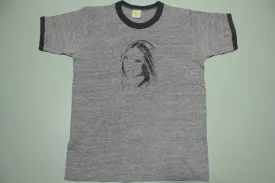 Barbara Streisand Vintage 70's Single Stitch Rare Ringer T-Shirt