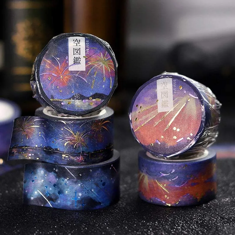 BGM Foil Stamping Masking Tape: Sky Encyclopedia - Twilight