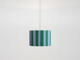 Blue & green stripe printed shade