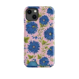 Blue Flowers Pink Case and Card By Catherine Rowe