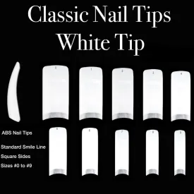 CLASSIC White Nail Tips 100/300ct