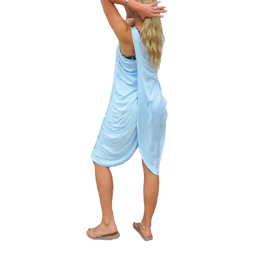 Eco Friendly UV Protectant Swimsuit Cover-Sundress Light Blue