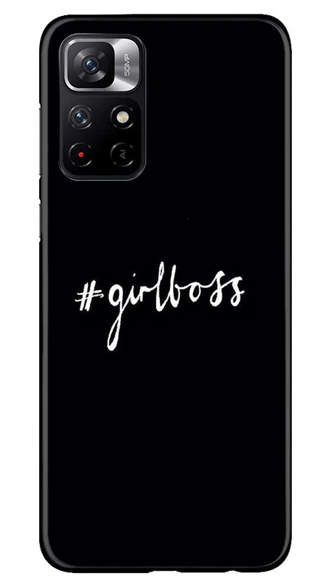 #GirlBoss Mobile Back Case for Redmi Note 11T 5G (Design - 266)