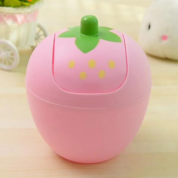 Kawaii Strawberry Mini Trash Can
