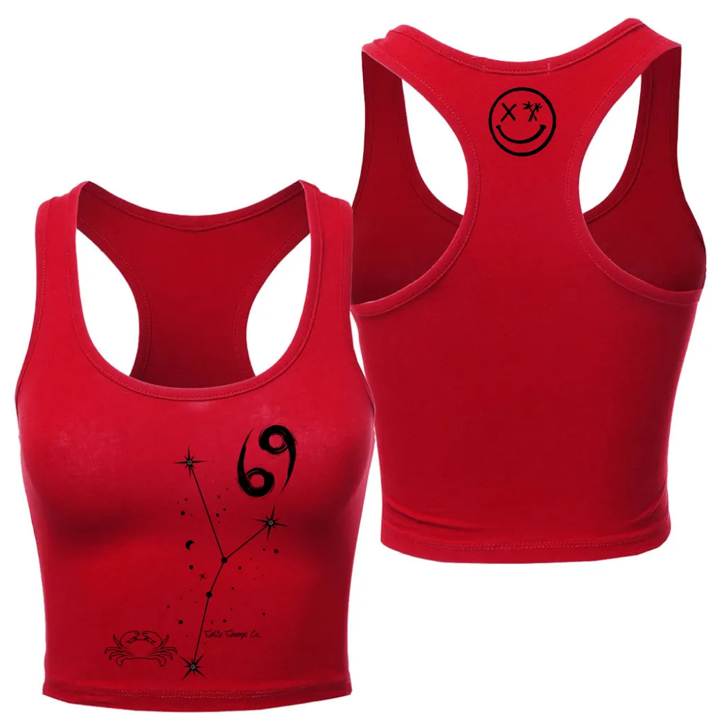 Ladies “Cancer” Racerback Crop Tank | Zodiac Collection