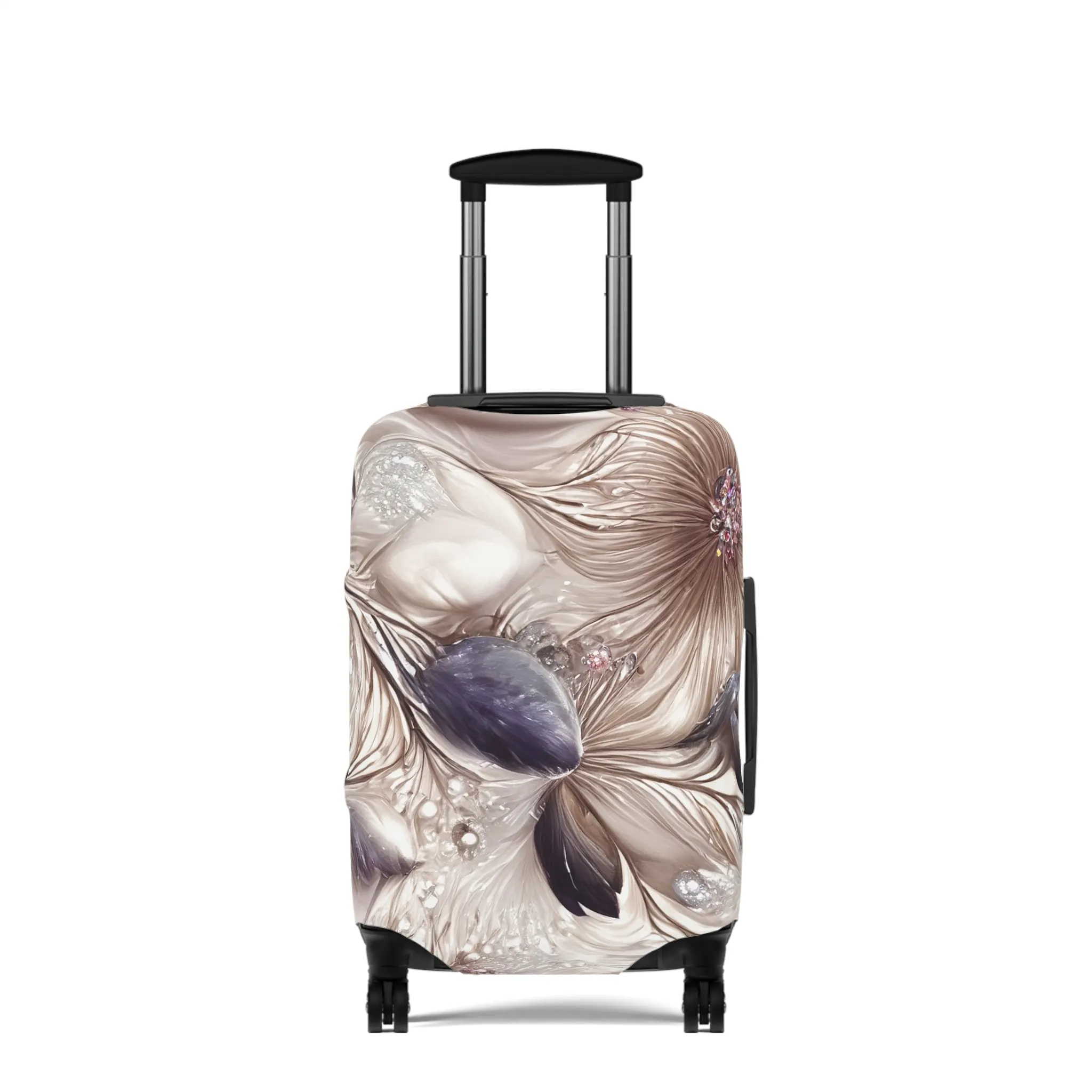 Luggage Cover, Beige Floral-2