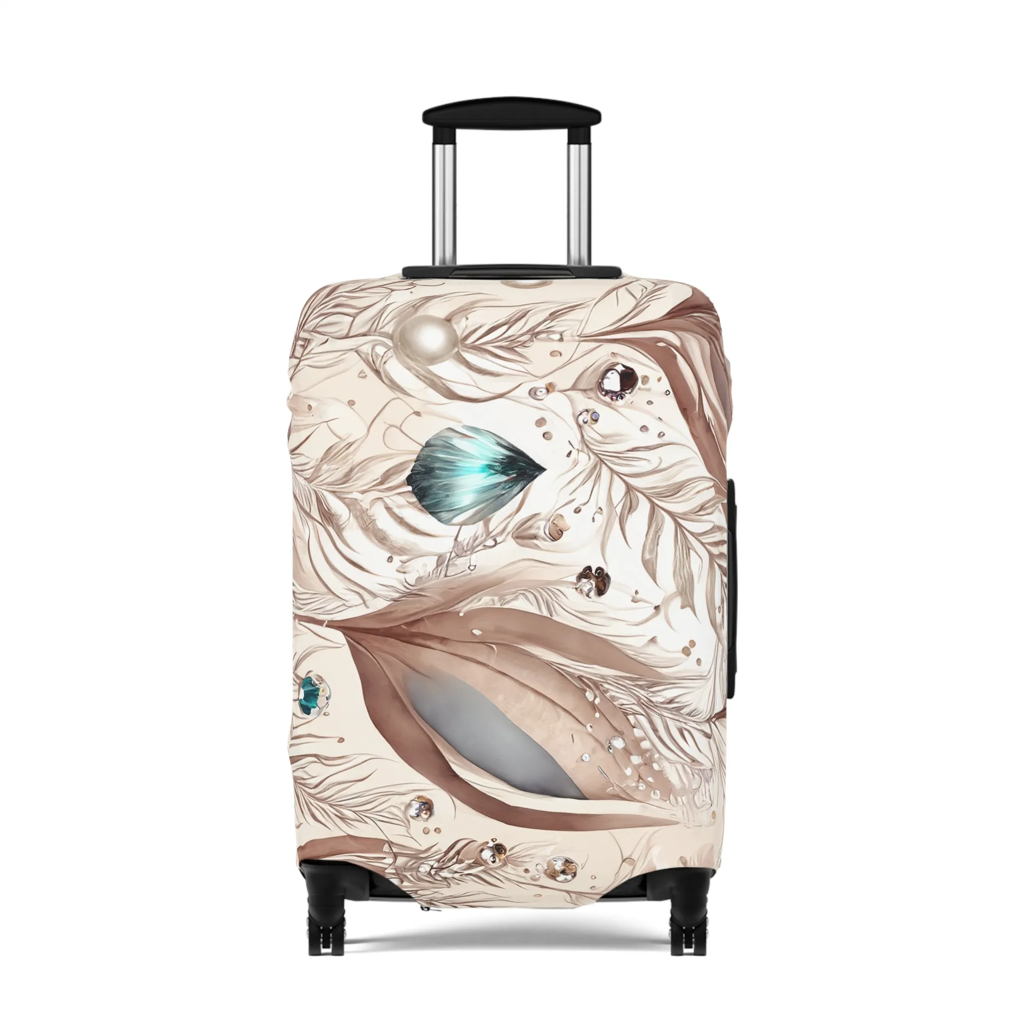 Luggage Cover, Beige Floral