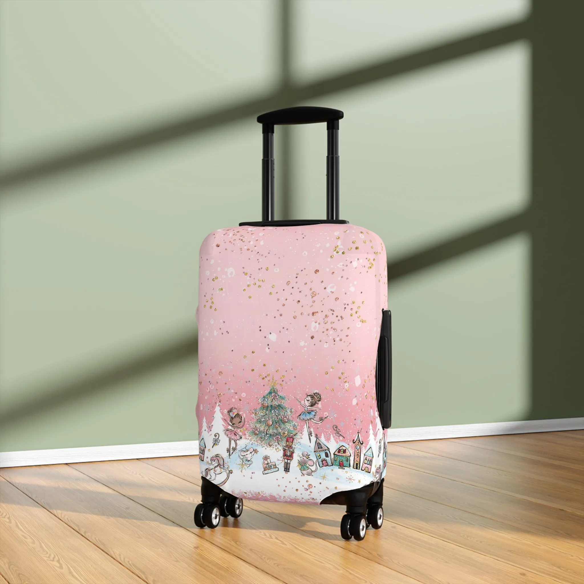 Luggage Cover, Christmas, Nutcracker Pink