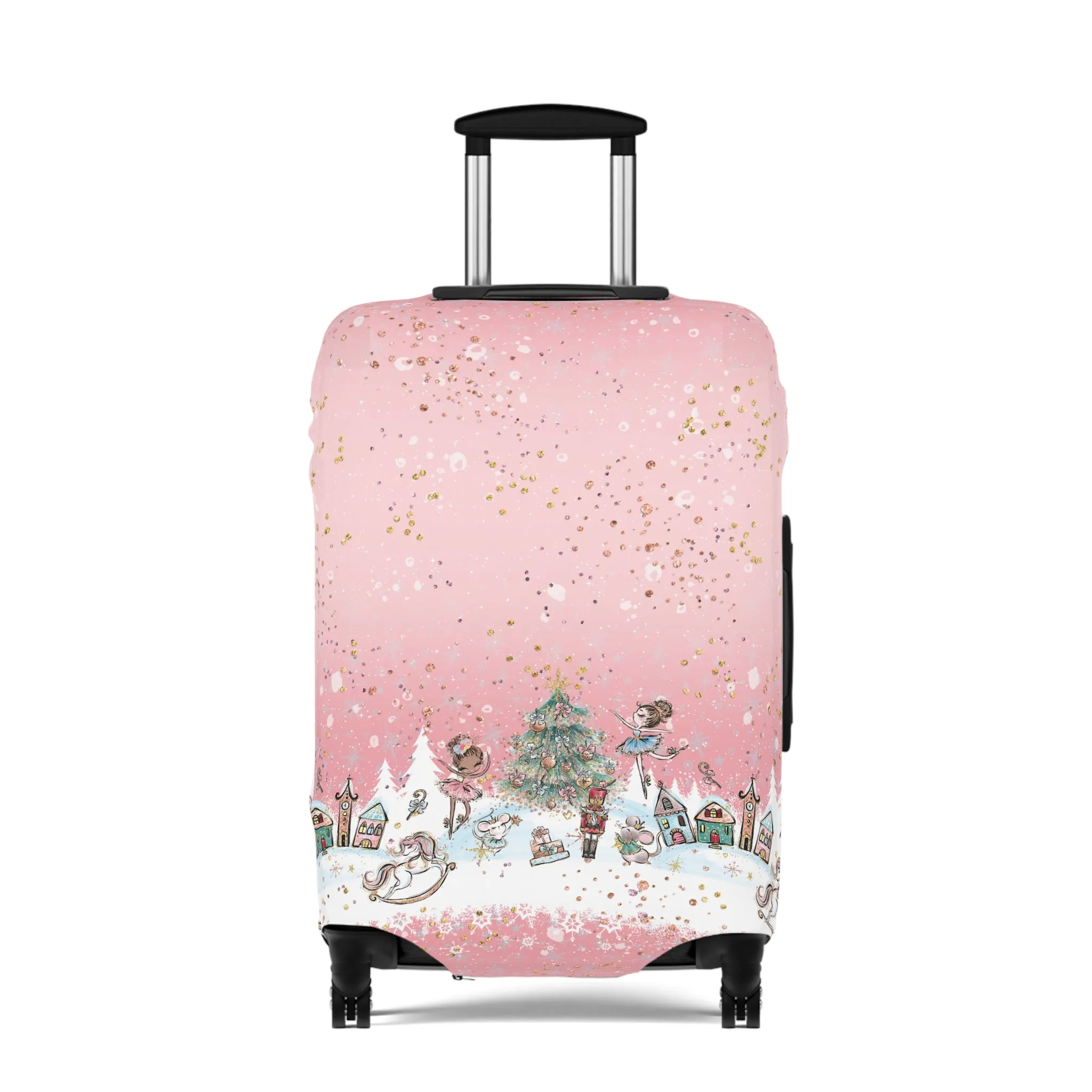 Luggage Cover, Christmas, Nutcracker Pink