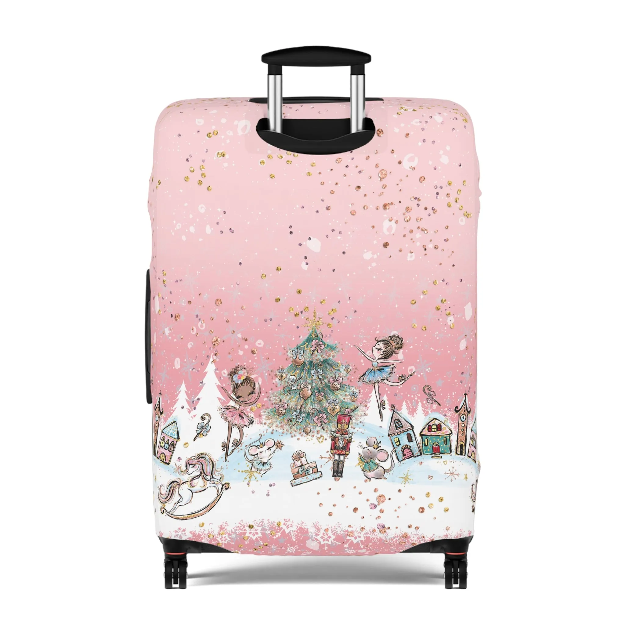 Luggage Cover, Christmas, Nutcracker Pink