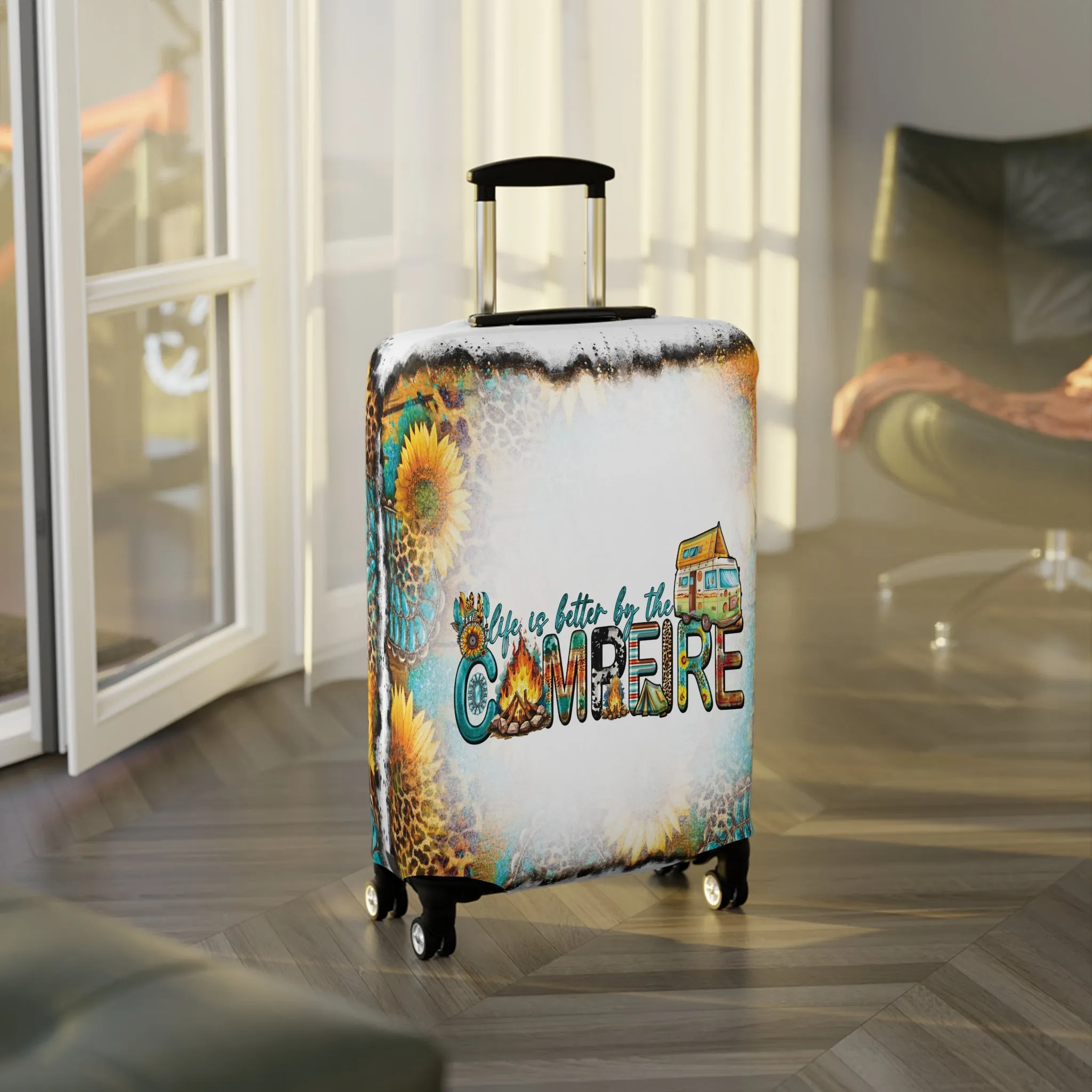 Luggage Cover, Country and Western, Life is better by the campfire, awd-1011