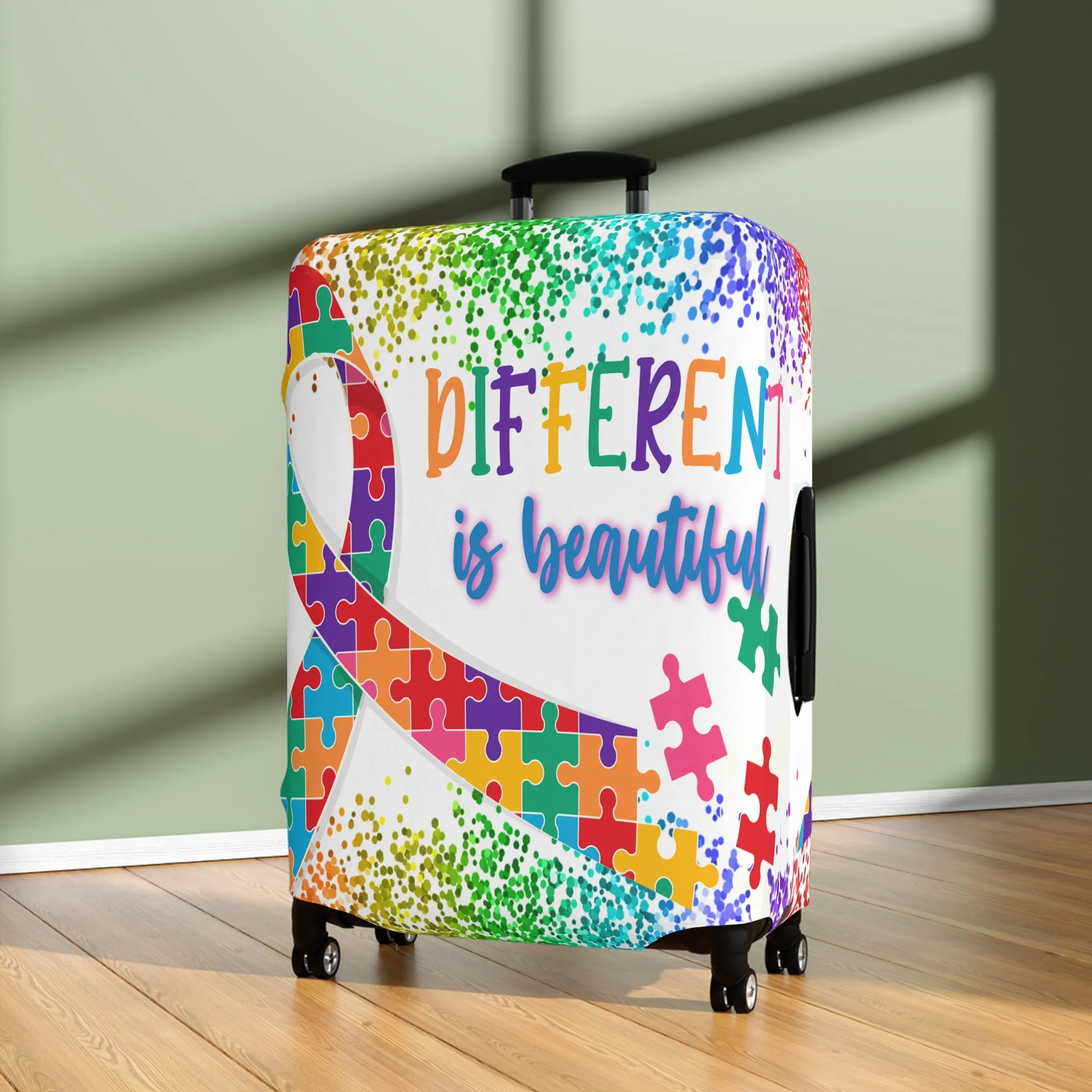 Luggage Cover, Different is Beautiful, Autism, awd-1459