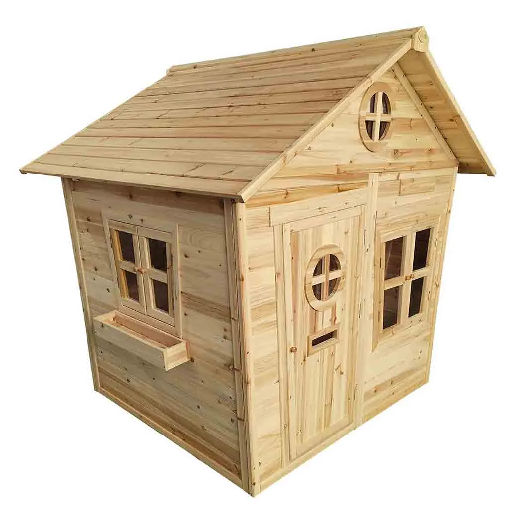 Redwood Mansion Wooden Playhouse - for Kids of All Ages