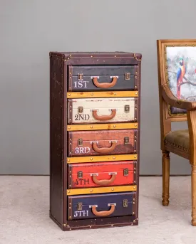 'Retro Nostalgia' 5-Drawer Side Table