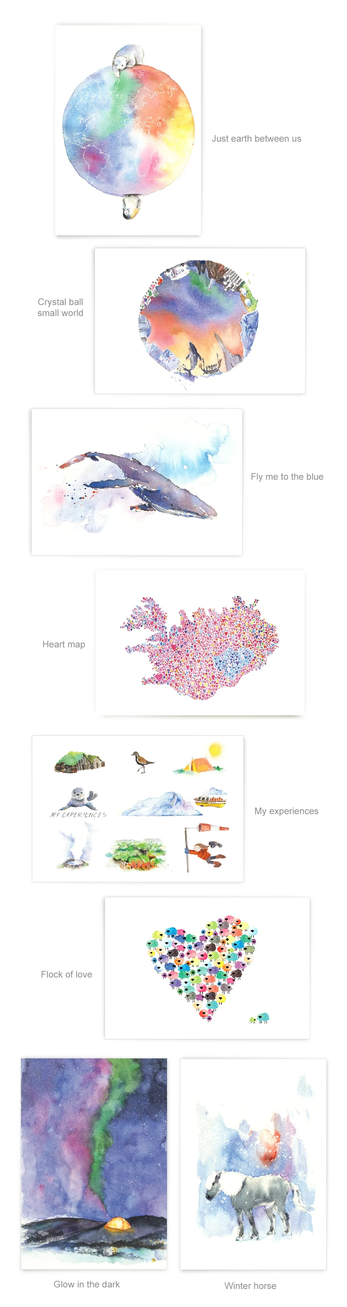 Small postcard set 2